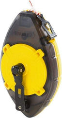 Stanley - 100' Long Chalk Reel - Yellow & Black, Includes Chalk Reel - USA Tool & Supply