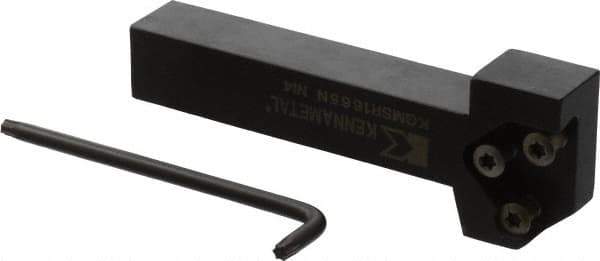 Kennametal - External Thread, 152.4mm OAL, Right Hand Indexable Grooving Cutoff Toolholder - 25.4mm Shank Height x 25.4mm Shank Width, KGMS Toolholder Style, Series A4 - USA Tool & Supply