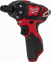 Milwaukee Tool - 12 Volts, Lithium-Ion Battery, Pistol Grip Cordless Screwdriver - 500 RPM, 150 Inch/Lbs. Torque - USA Tool & Supply