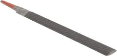 Simonds File - 6" Long, Bastard Cut, Half Round American-Pattern File - Double Cut, Tang - USA Tool & Supply