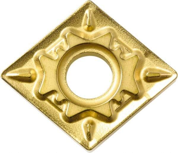 Kyocera - CNMG332 HQ Grade CA5525 Carbide Turning Insert - TiCN/Al2O3/TiN Finish, 80° Diamond, 3/8" Inscr Circle, 3/16" Thick, 1/32" Corner Radius - USA Tool & Supply