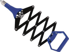 RivetKing - Scissor Action Hand Riveter - 3/32 to 3/16" Rivet Capacity, 14" OAL - USA Tool & Supply