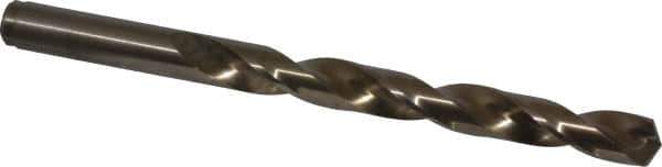 Cleveland - 25/64" 135° Cobalt Jobber Drill - Oxide/Gold Finish, Right Hand Cut, Spiral Flute, Straight Shank, 5-1/8" OAL, Split Point - USA Tool & Supply