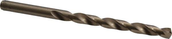 Cleveland - 6.53mm 135° Cobalt Jobber Drill - Oxide/Gold Finish, Right Hand Cut, Spiral Flute, Straight Shank, 4-1/8" OAL, Split Point - USA Tool & Supply