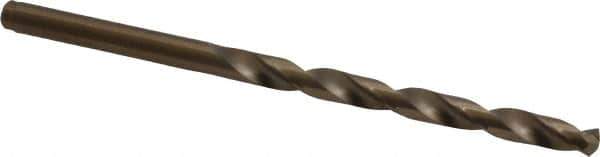 Cleveland - #14 135° Cobalt Jobber Drill - Oxide/Gold Finish, Right Hand Cut, Spiral Flute, Straight Shank, 3-3/8" OAL, Split Point - USA Tool & Supply