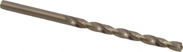 Cleveland - #18 135° Cobalt Jobber Drill - Oxide/Gold Finish, Right Hand Cut, Spiral Flute, Straight Shank, 3-1/4" OAL, Split Point - USA Tool & Supply