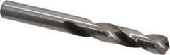 Cleveland - 21/64" 135° Spiral Flute High Speed Steel Screw Machine Drill Bit - Bright Finish, Right Hand Cut, 1-11/16" Flute Length, 2-15/16" OAL, Split Point, Straight Shank - USA Tool & Supply