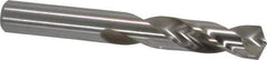 Cleveland - 7/16" 135° Spiral Flute High Speed Steel Screw Machine Drill Bit - Bright Finish, Right Hand Cut, 2-1/16" Flute Length, 3-7/16" OAL, Split Point, Straight Shank - USA Tool & Supply