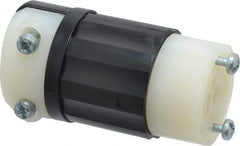 Leviton - 125 VAC, 15 Amp, ML-2R Configuration, Industrial Grade, Self Grounding Connector - 1 Phase, 2 Poles, 0.218 to 0.43 Inch Cord Diameter - USA Tool & Supply