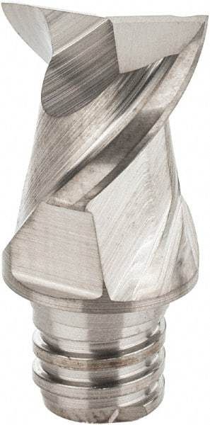 Iscar - MM EA Grade IC08 Carbide End Milling Tip Insert - Uncoated, 2 Flutes, 3/8" Cutting Diam, 0.27" Depth of Cut, 0.51" Extension, 45° Helix - USA Tool & Supply