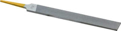 PFERD - 6" Swiss Pattern Hand File - Double Cut, 5/8" Width Diam x 5/32" Thick, With Tang - USA Tool & Supply