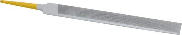 PFERD - 6" Swiss Pattern Hand File - Double Cut, 5/8" Width Diam x 5/32" Thick, With Tang - USA Tool & Supply