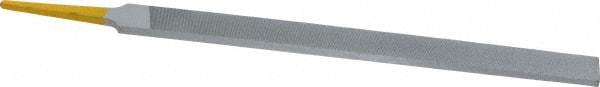 PFERD - 8" Swiss Pattern Regular Pillar File - Double Cut, 9/16" Width Diam x 7/32" Thick, With Tang - USA Tool & Supply