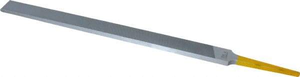 PFERD - 8" Swiss Pattern Regular Pillar File - Double Cut, 9/16" Width Diam x 7/32" Thick, With Tang - USA Tool & Supply