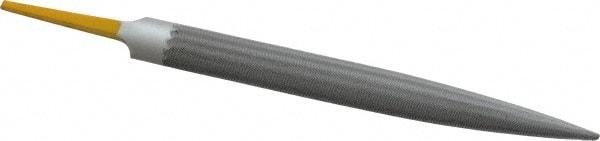 PFERD - 6" Swiss Pattern Half Round File - 9/32" Width Diam x 5/32" Thick, With Tang - USA Tool & Supply