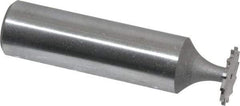 Whitney Tool Co. - 1/2" Diam x 1/32" Face Width, Cobalt, 12 Teeth, Shank Connection Woodruff Keyseat Cutter - Uncoated, 2-1/32" OAL x 1/2" Shank, Straight Teeth - USA Tool & Supply