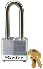 Master Lock - Keyed Alike Retaining Key Conductive Lockout Padlock - 2" Shackle Clearance, 9/32" Shackle Diam, 1-1/4" Body Height x 1-9/16" Body Width, White, 4 Pins - USA Tool & Supply
