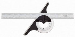 SPI - 12 Inch Long Blade, 180° Max Measurement, Bevel Protractor - USA Tool & Supply