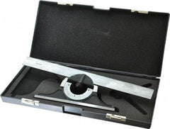 SPI - 12 Inch Long Blade, 180° Max Measurement, Bevel Protractor - USA Tool & Supply