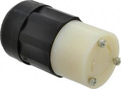 Leviton - 125 VAC, 30 Amp, L5-30R Configuration, Industrial Grade, Self Grounding Connector - 1 Phase, 2 Poles, 0.385 to 0.86 Inch Cord Diameter - USA Tool & Supply