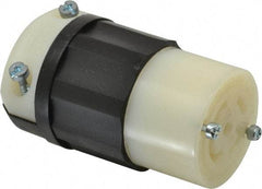 Leviton - 120/208 VAC, 30 Amp, L21-30R Configuration, Industrial Grade, Self Grounding Connector - 3 Phase, 4 Poles, 0.595 to 1.15 Inch Cord Diameter - USA Tool & Supply