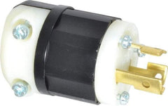 Leviton - 277 VAC, 15 Amp, L7-15P Configuration, Industrial Grade, Self Grounding Plug - 1 Phase, 2 Poles, 0.245 to 0.7 Inch Cord Diameter - USA Tool & Supply