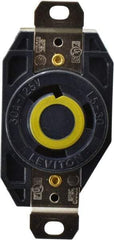 Leviton - 125 VAC, 30 Amp, L5-30R NEMA, Self Grounding Receptacle - 2 Poles, 3 Wire, Female End, Black - USA Tool & Supply