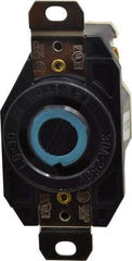 Leviton - 250 VAC, 30 Amp, L6-30R NEMA, Self Grounding Receptacle - 2 Poles, 3 Wire, Female End, Black - USA Tool & Supply