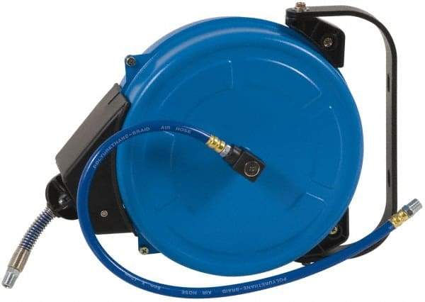 PRO-SOURCE - 40' Spring Retractable Hose Reel - 300 psi, Hose Included - USA Tool & Supply