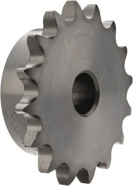 Browning - 16 Teeth, 1/2" Chain Pitch, Chain Size 40, Min Plain Bore Sprocket - 5/8" Bore Diam, 2-9/16" Pitch Diam, 2.8" Outside Diam - USA Tool & Supply