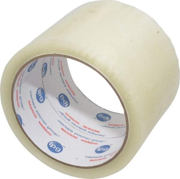 Intertape - 3" x 55 Yd Clear Rubber Adhesive Sealing Tape - Polypropylene Film Backing, 1.85 mil Thick, 27 Lb Tensile Strength, Series 7100 - USA Tool & Supply