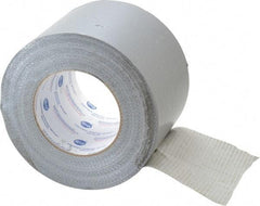 Intertape - 4" x 55m Silver Duct Tape - 9 mil, Rubber Adhesive, Polyethylene Cloth Backing, 18 Lb/ln Tensile Strength, 32°F to 160°F, Series AC20 - USA Tool & Supply