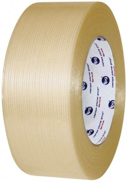 Intertape - 3" x 60 Yd Clear Rubber Adhesive Packaging Tape - Polyester Film Backing, 7.5 mil Thick, 333 Lb Tensile Strength, Series RG16 - USA Tool & Supply