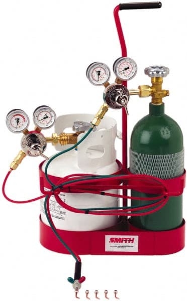 Miller/Smith - 13 Piece, Tip Number 3-7, Oxygen Propane Torch Kit - USA Tool & Supply