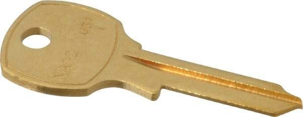 Made in USA - National Cabinet Key Blank - Brass - USA Tool & Supply