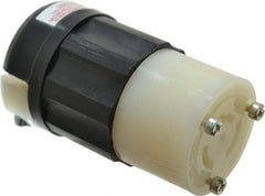 Leviton - 125/250 VAC, 20 Amp, NonNEMA Configuration, Industrial Grade, Ungrounded Connector - 1 Phase, 3 Poles, 0.385 to 0.78 Inch Cord Diameter - USA Tool & Supply