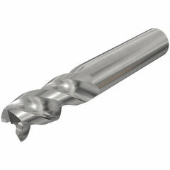 Iscar - 12mm, 25mm LOC, 12mm Shank Diam, 83mm OAL, 3 Flute, Solid Carbide Square End Mill - Single End, Uncoated, Spiral Flute, 45° Helix, Right Hand Cut, Right Hand Flute - USA Tool & Supply