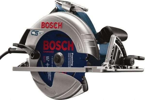 Bosch - 15 Amps, 7-1/4" Blade Diam, 5,600 RPM, Electric Circular Saw - 7-1/4" Arbor Hole, Left Blade - USA Tool & Supply