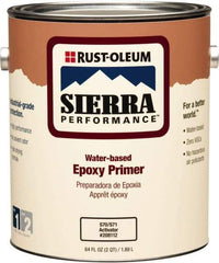 Rust-Oleum - 1 Gal White Water-Based Acrylic Enamel Primer - 200 to 300 Sq Ft Coverage, 2 gL Content, Quick Drying, Interior/Exterior - USA Tool & Supply