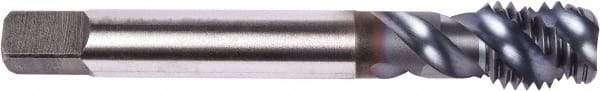 Union Butterfield - 3/8-16 UNC 3 Flute 2B Modified Bottoming Spiral Flute Tap - Powdered Metal, TiCN Finish, 3.937" OAL, Right Hand Flute, Right Hand Thread, Series 1678 - USA Tool & Supply