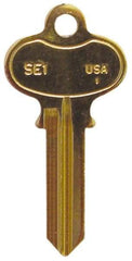 Made in USA - Key Blanks Type: Segal Material: Brass - USA Tool & Supply