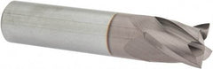 Hertel - 5/8", 3/4" LOC, 5/8" Shank Diam, 3" OAL, 4 Flute, Solid Carbide Square End Mill - Single End, TiCN Finish, Spiral Flute, 30° Helix, Centercutting, Right Hand Cut, Right Hand Flute - USA Tool & Supply