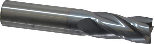 Hertel - 5/8", 1-1/4" LOC, 5/8" Shank Diam, 3-1/2" OAL, 4 Flute, Solid Carbide Square End Mill - Single End, TiCN Finish, Spiral Flute, 30° Helix, Centercutting, Right Hand Cut, Right Hand Flute - USA Tool & Supply