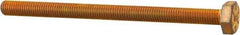 Made in USA - 1/4-28 UNF, 3-1/2" Length Under Head Hex Head Cap Screw - Fully Threaded, Grade 8 Alloy Steel, Zinc Yellow Dichromate Finish, 7/16" Hex - USA Tool & Supply