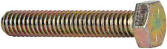 Made in USA - 5/16-18 UNC, 1-3/4" Length Under Head Hex Head Cap Screw - Fully Threaded, Grade 8 Alloy Steel, Zinc Yellow Dichromate Finish, 1/2" Hex - USA Tool & Supply