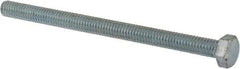 Made in North America - 5/16-18 UNC, 4-1/2" Length Under Head Hex Head Cap Screw - Fully Threaded, Grade 8 Alloy Steel, Zinc Yellow Dichromate Finish, 1/2" Hex - USA Tool & Supply