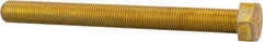 Made in North America - 1/2-20 UNF, 5" Length Under Head Hex Head Cap Screw - Fully Threaded, Grade 8 Alloy Steel, Zinc Yellow Dichromate Finish, 3/4" Hex - USA Tool & Supply
