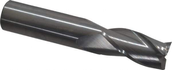 Hertel - 3/4", 1-1/2" LOC, 3/4" Shank Diam, 4" OAL, 3 Flute, Solid Carbide Square End Mill - Single End, Uncoated, Spiral Flute, 30° Helix, Centercutting, Right Hand Cut - USA Tool & Supply