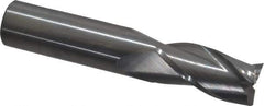 Hertel - 3/4", 1-1/2" LOC, 3/4" Shank Diam, 4" OAL, 3 Flute, Solid Carbide Square End Mill - Single End, Uncoated, Spiral Flute, 30° Helix, Centercutting, Right Hand Cut - USA Tool & Supply