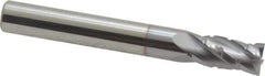 Hertel - 1/4" Diam, 1/2" LOC, 4 Flute Solid Carbide Roughing Square End Mill - TiCN Finish, 2" OAL, 1/4" Shank Diam, Single End, Centercutting - USA Tool & Supply